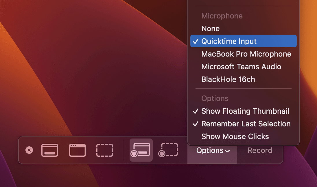How to screen record on mac (apple) Quicktime with internal audio or